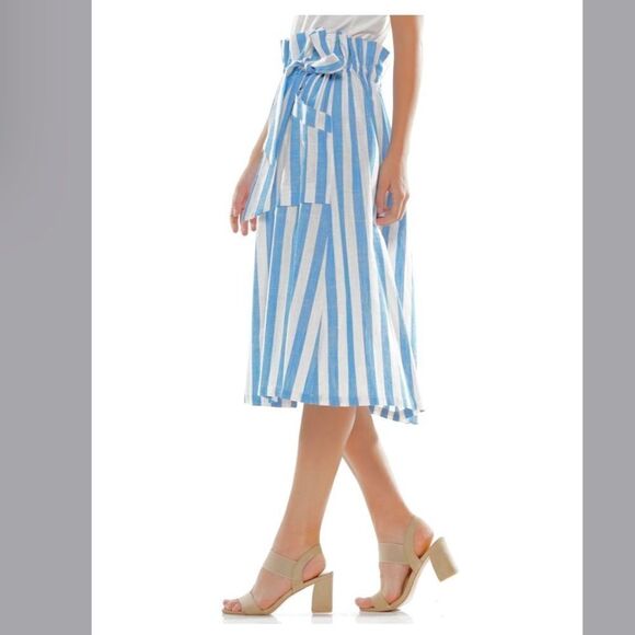 WHY Dress Linen Blend Drawstring Pockets Skirt - Picture 2 of 12